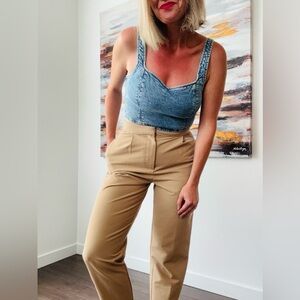 ZARA Beige Ankle Pants
